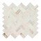 Msi Arabescato Venato White SAMPLE Herringbone Honed Marble Mosaic Tile ZOR-MD-0380-SAM - alternate 1